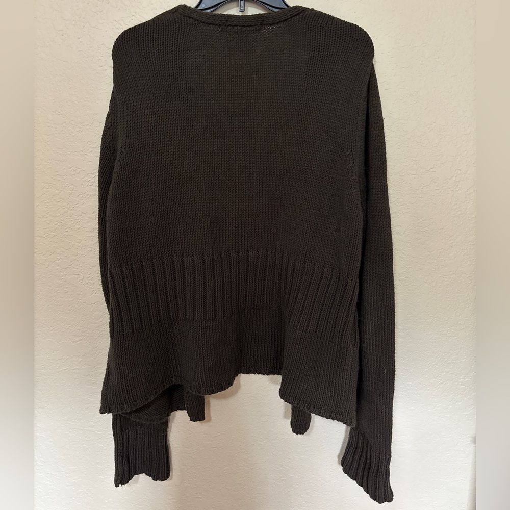 Eddie Bauer Women Open-front Knit Cardigan Sz XL Tall Green - Picture 3 of 4